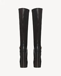 NICO platform boots smooth leather