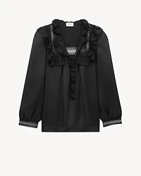 prairie blouse silk satin