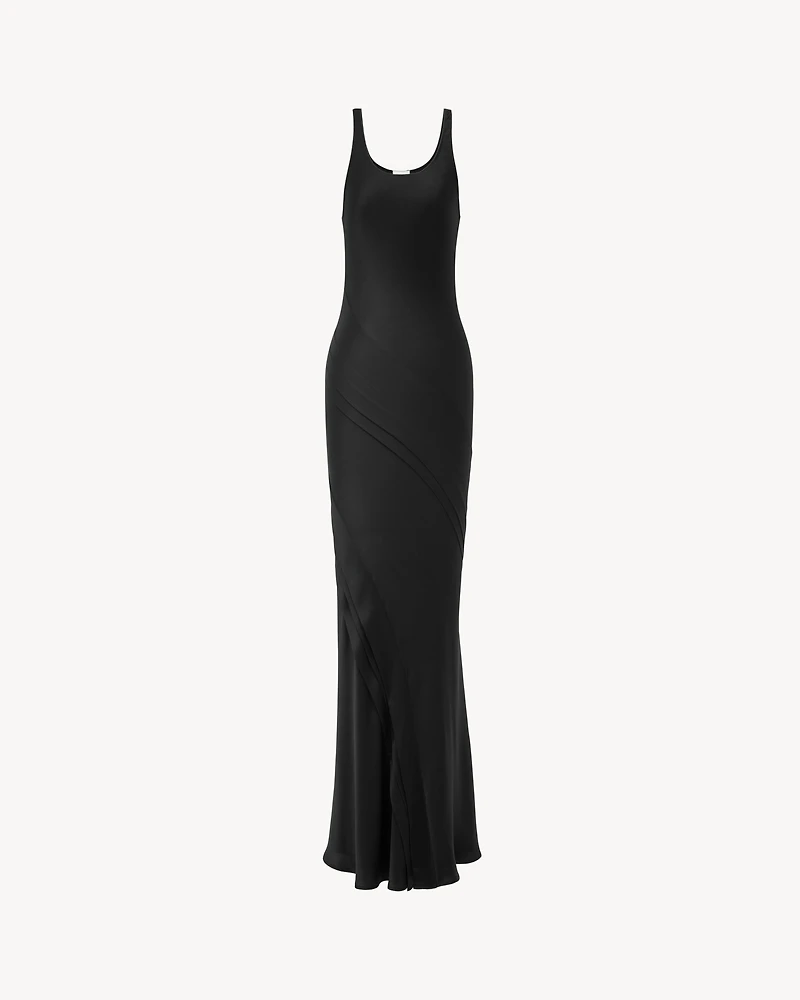 long tank dress silk satin