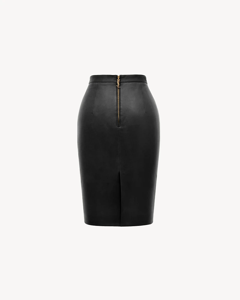 CASSANDRE pencil skirt lambskin