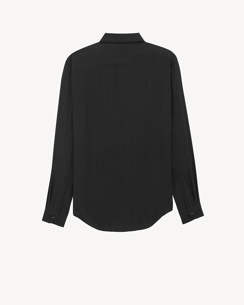 Shirt Matte and Shiny Cassandre Striped Silk