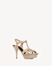 Tribute platform sandals smooth leather