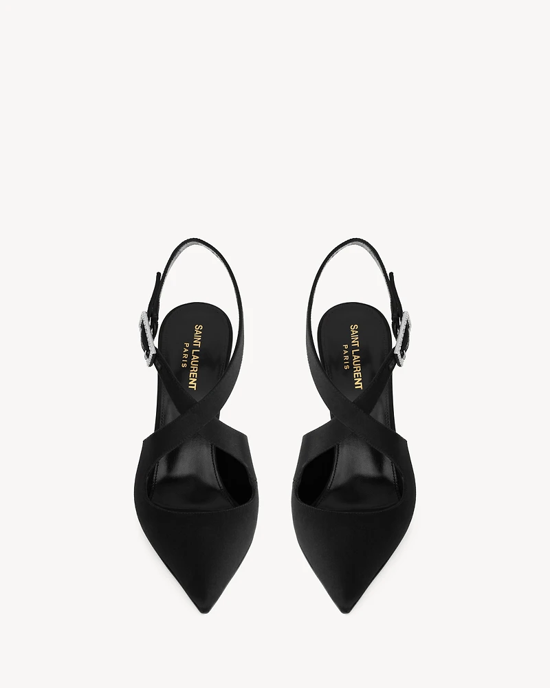 SPONTINI slingback pumps satin crepe