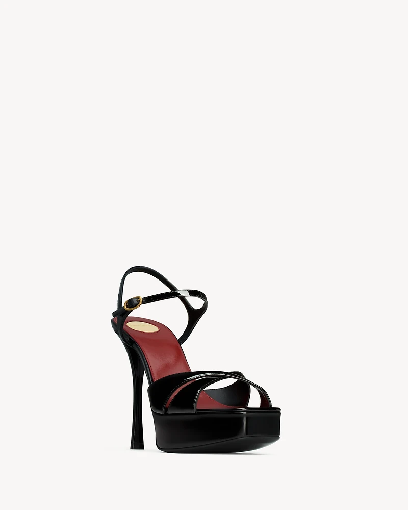 DEBBIE platform sandals patent leather