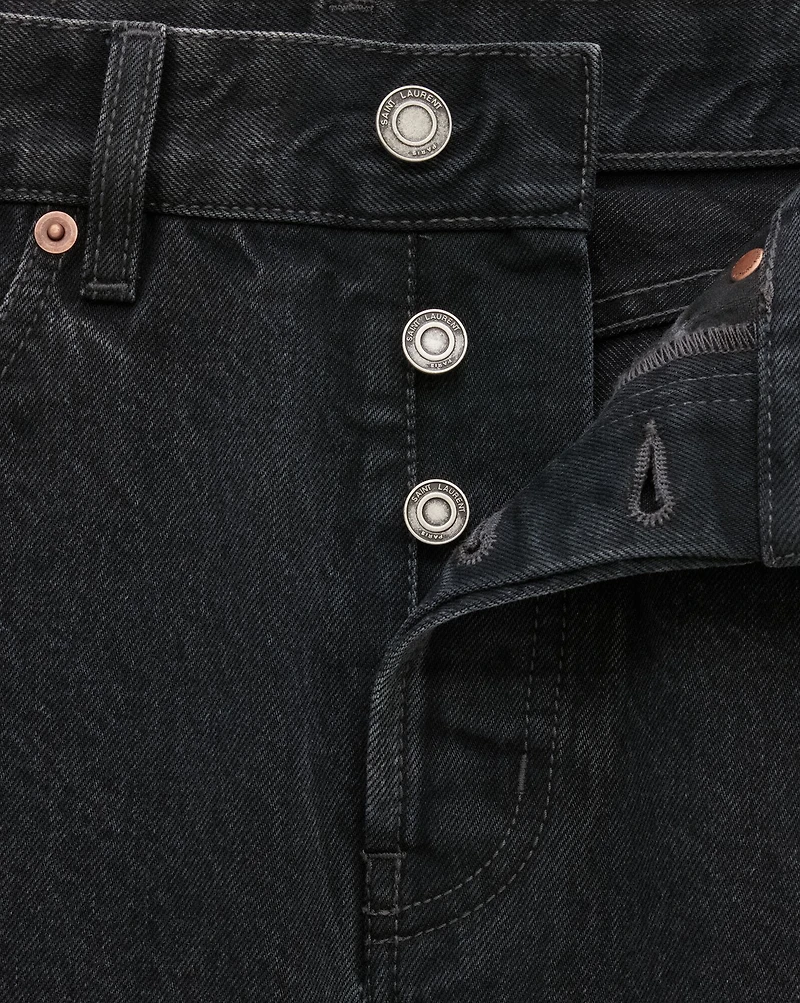 90's slim jeans black rock denim