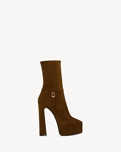 NICO platform booties suede