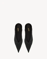 NOUR slippers satin crepe and rhinestones