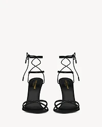 LIZA sandals satin crepe and rhinestones