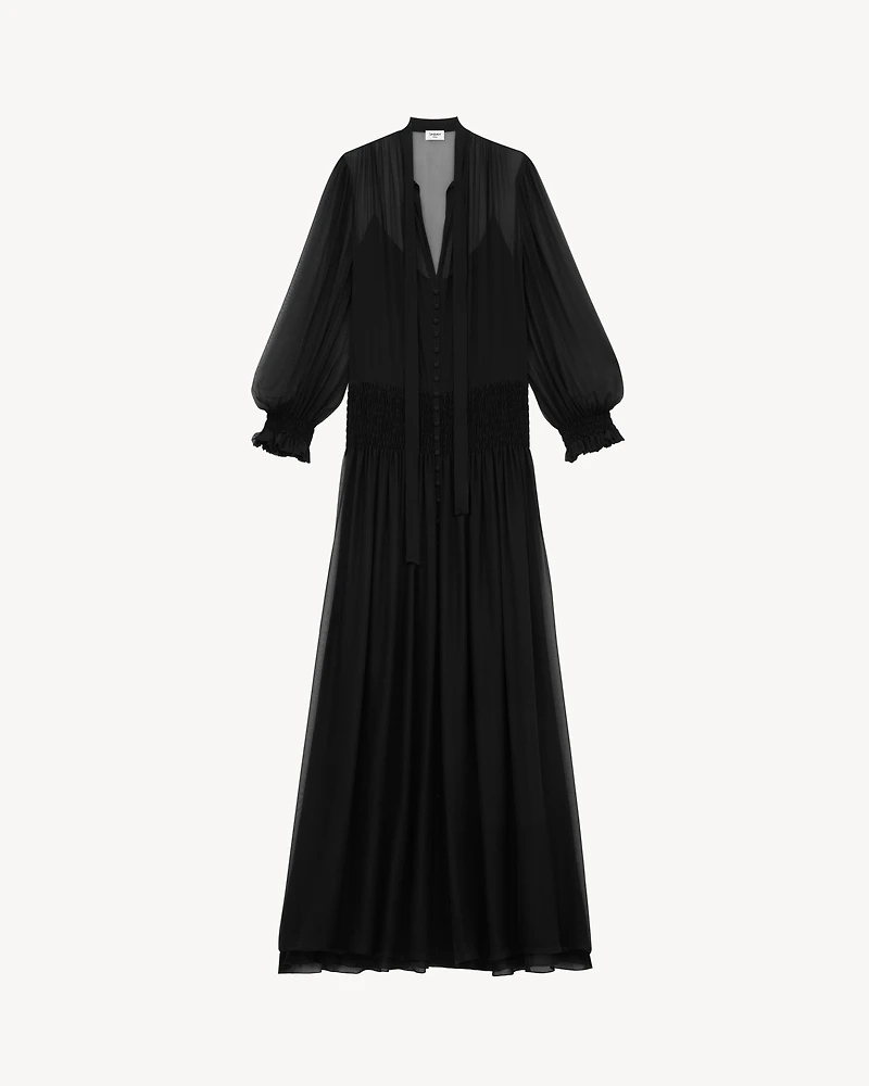 lavallière dress silk crepe muslin
