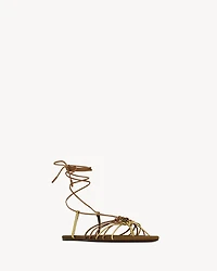 BABYLONE sandals smooth and metallic leather