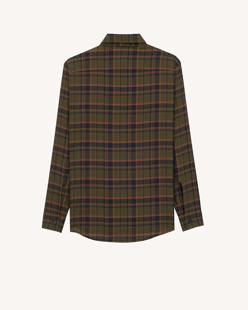 CASSANRE lavallière shirt cotton plaid