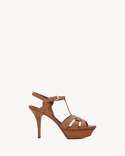 TRIBUTE platform sandals smooth leather