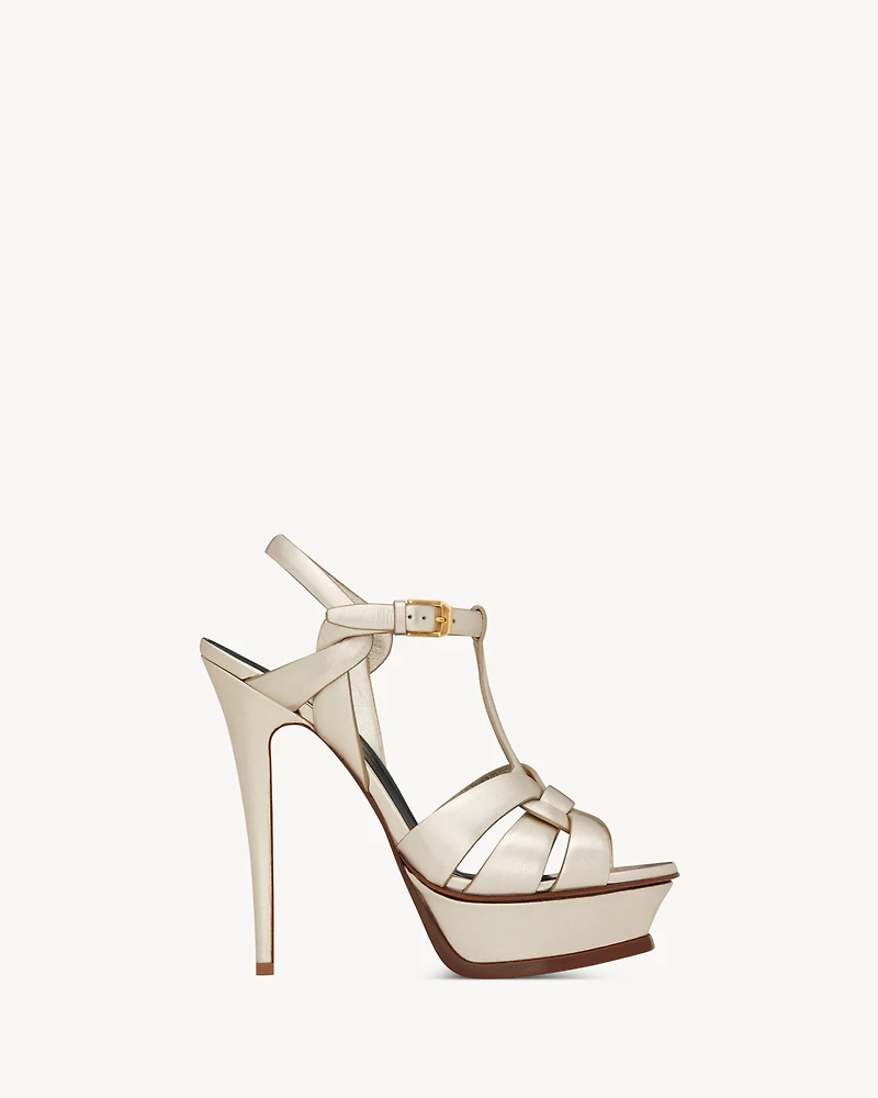 tribute sandals metallic leather