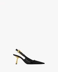LEE slingback pumps glazed leather