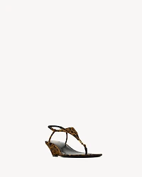 CASSANDRA wedges leopard grosgrain