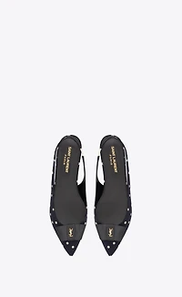 ANAÏS slingback flats canvas and smooth leather