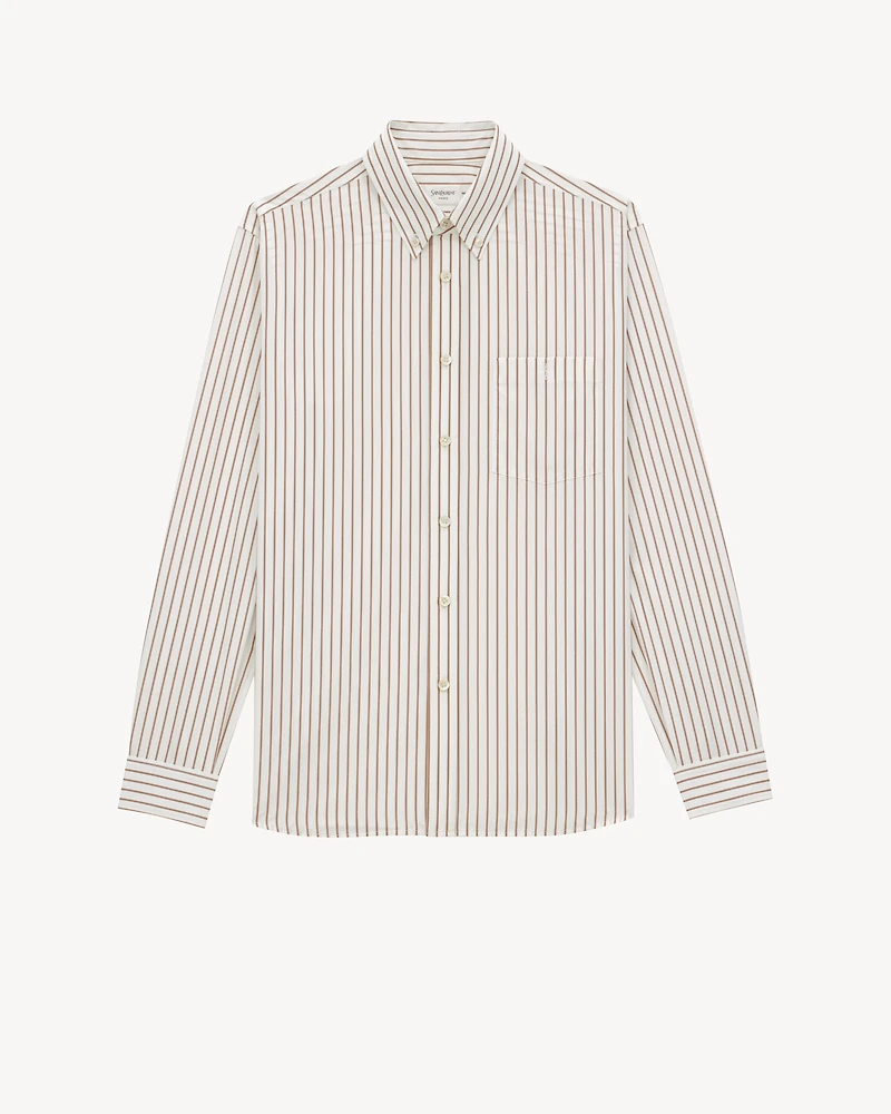 CASSANDRE shirt striped cotton poplin