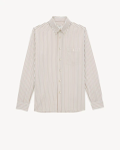 CASSANDRE shirt striped cotton poplin