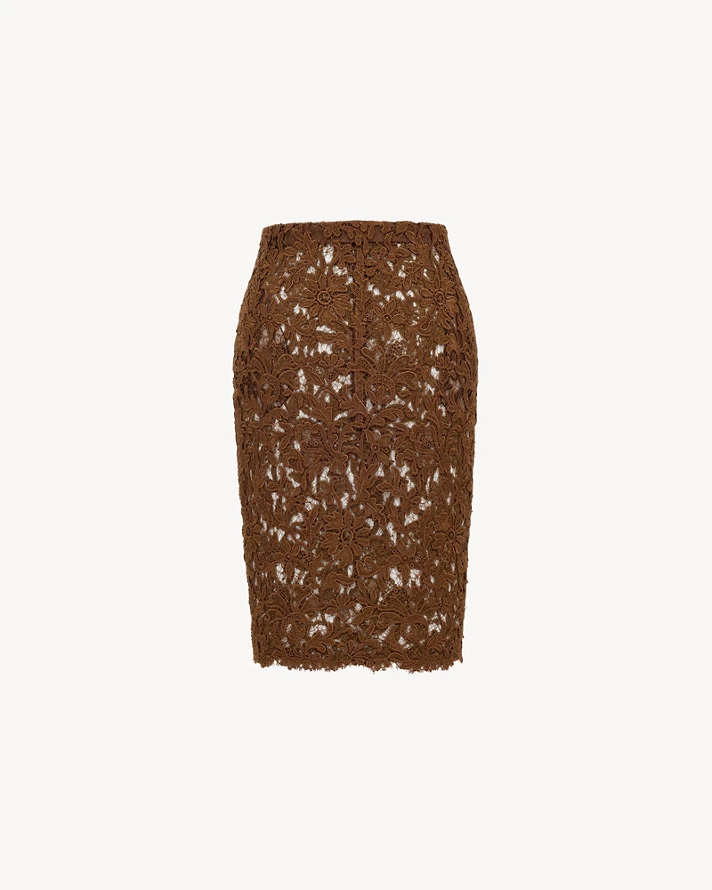 pencil skirt guipure lace