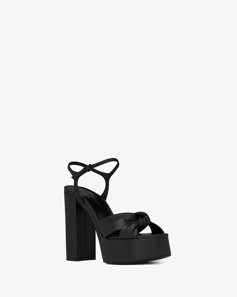 BIANCA Platform sandals smooth leather