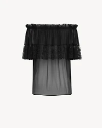 blouse silk crepe muslin and lace