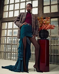 cascade skirt in silk crepe muslin