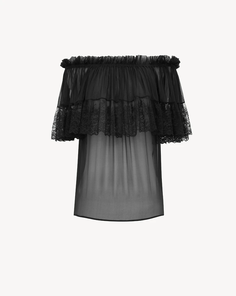 blouse silk crepe muslin and lace