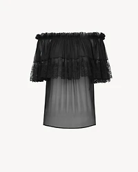 blouse silk crepe muslin and lace