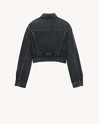 80's Jacket Dark Blue Black Denim