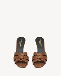 TRIBUTE mules lizard-embossed leather