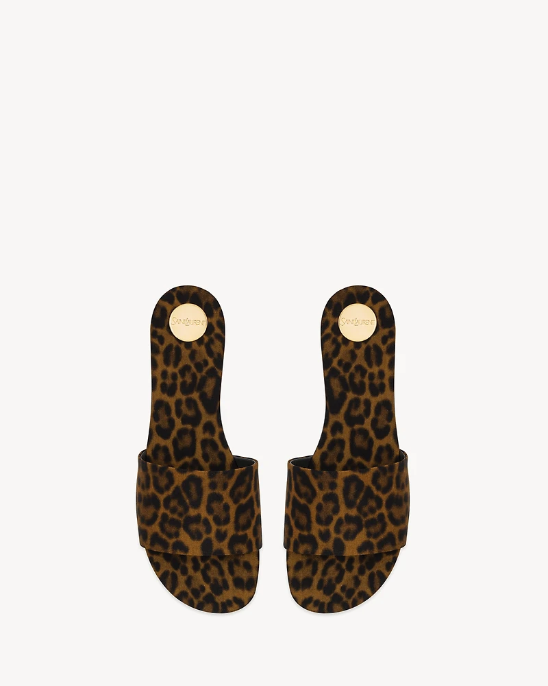 CARLYLE slides leopard grosgrain