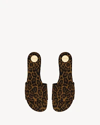 CARLYLE slides leopard grosgrain