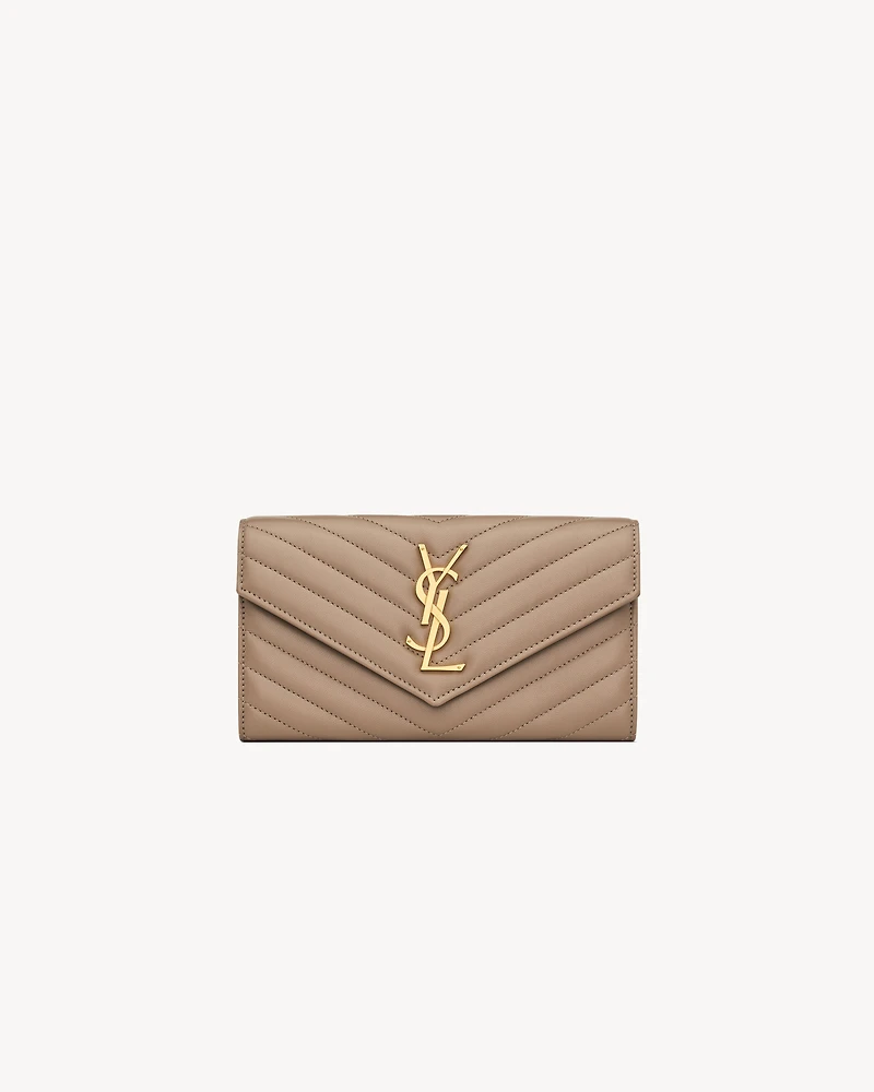 CASSANDRE MATELASSÉ large flap wallet in lambskin