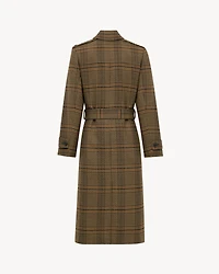 long coat prince of wales wool