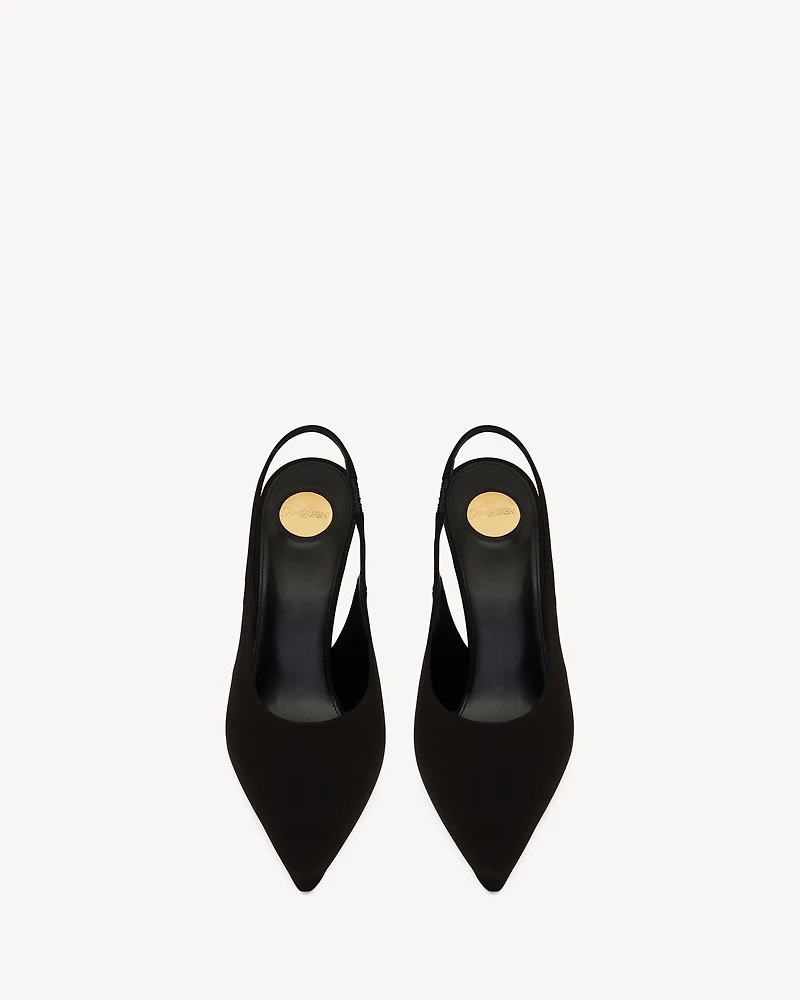 L'ENTRACTE slingback pumps satin crepe