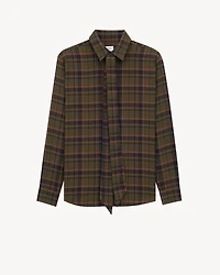 CASSANRE lavallière shirt cotton plaid