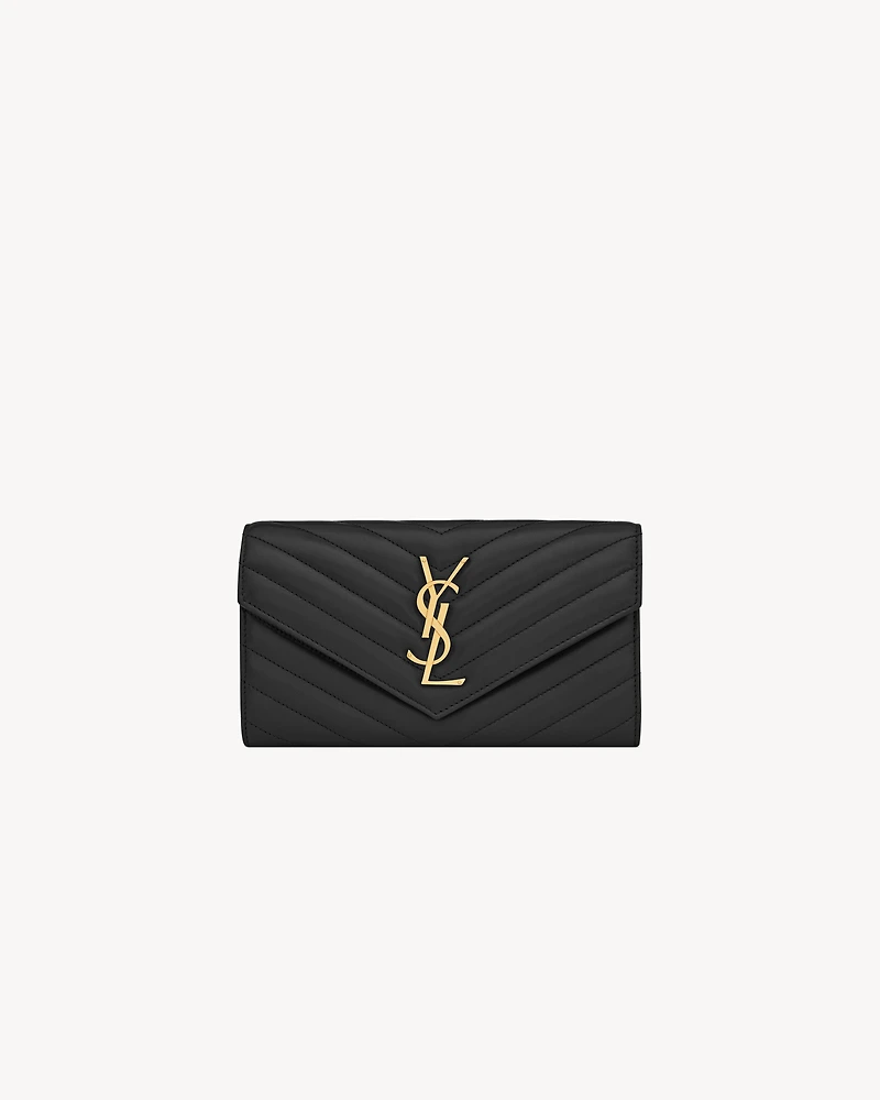 CASSANDRE MATELASSÉ large flap wallet in lambskin