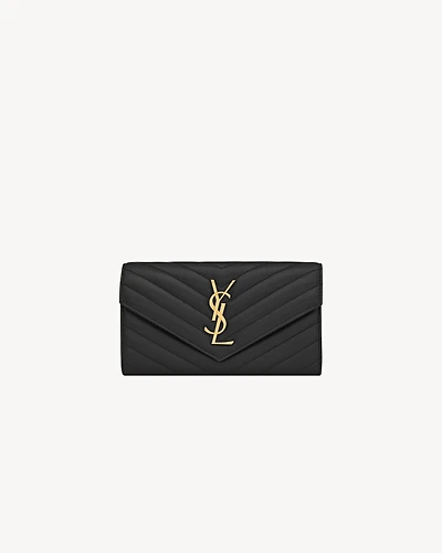 CASSANDRE MATELASSÉ large flap wallet in lambskin