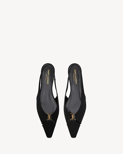 BABYLONE slingback flats satin crepe
