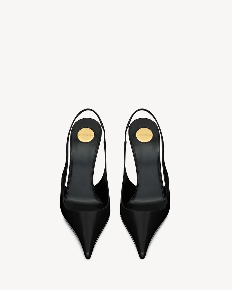 VENDOME slingback pumps glazed leather