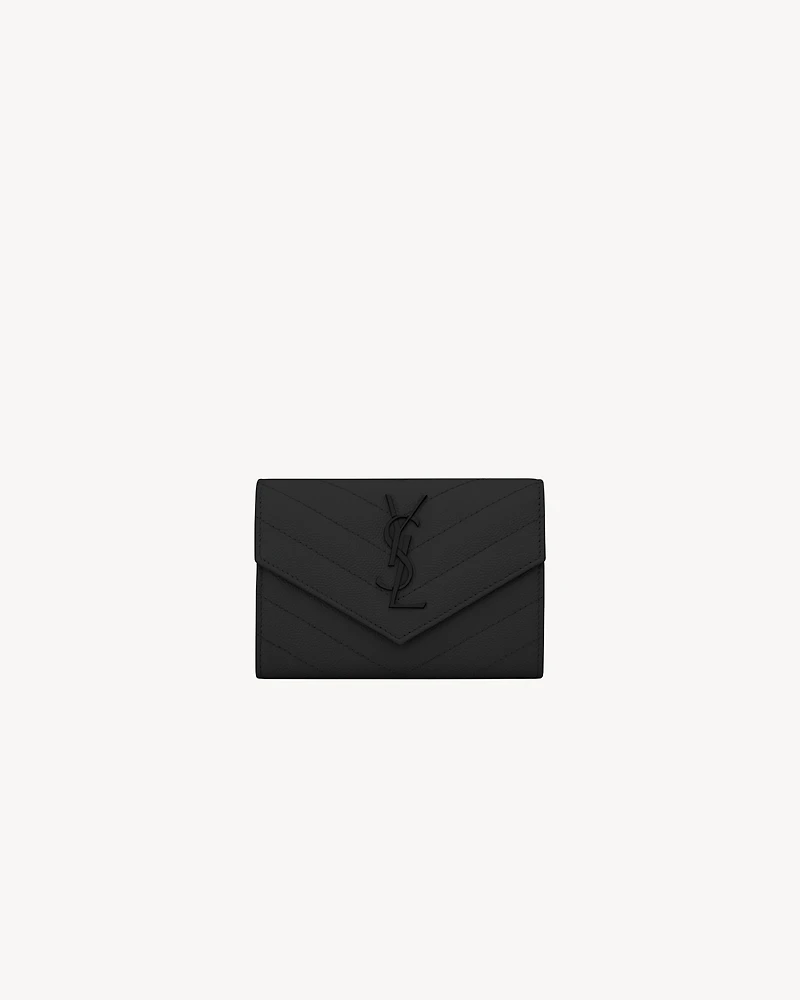 CASSANDRE MATELASSÉ small envelope wallet in grain de poudre leather