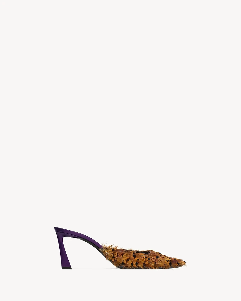 TRISH mules feathers