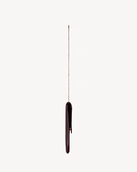 LETTER large pouch on chain in leather