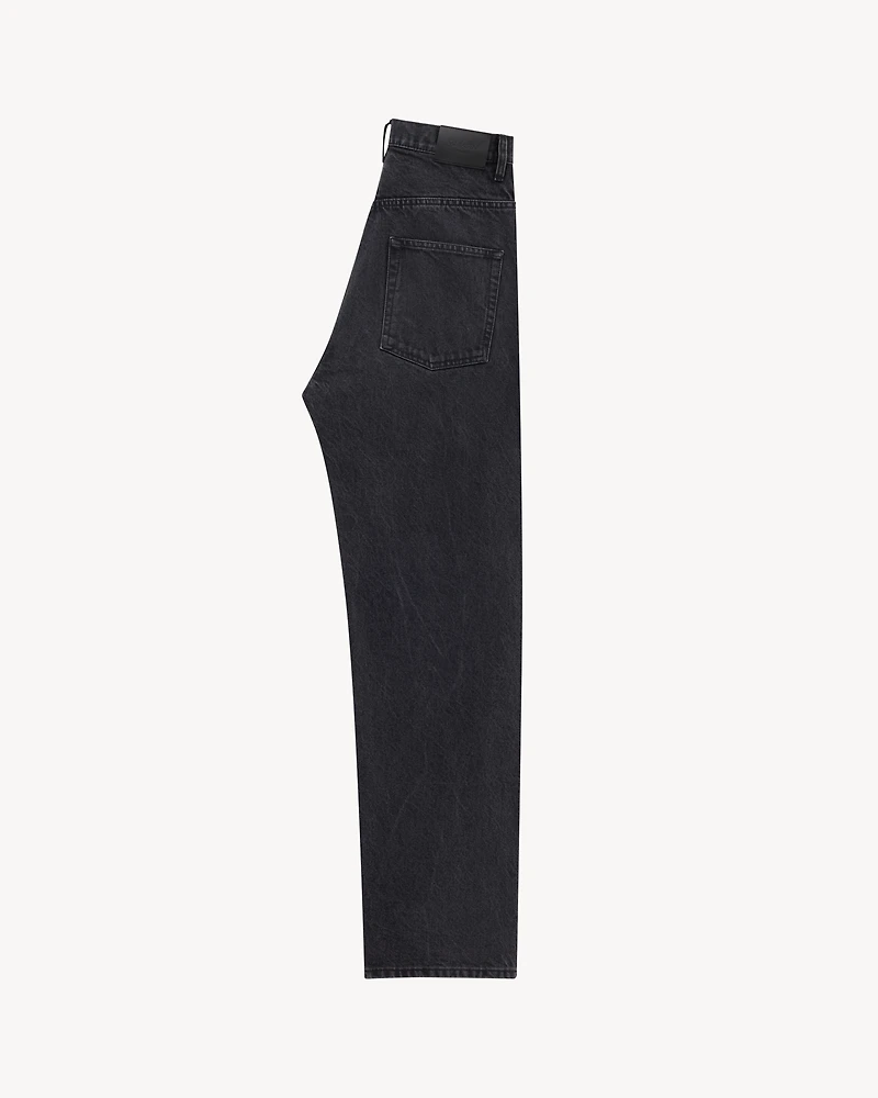 carrot-fit jeans used paris black denim
