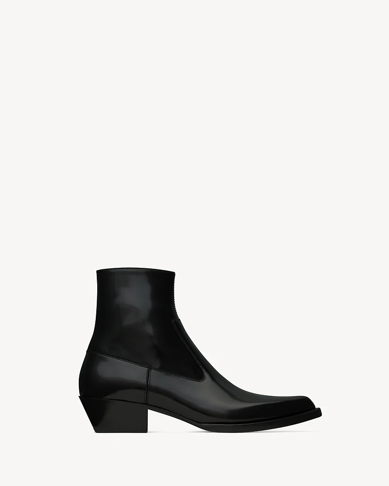 BEAT booties glazed leather