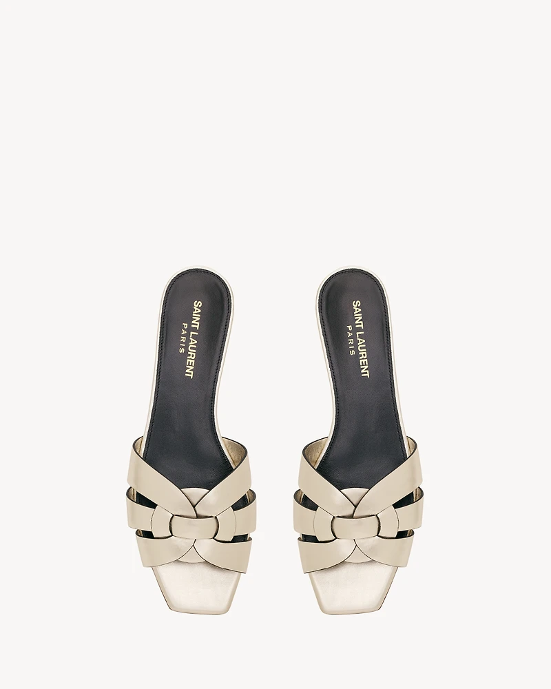 TRIBUTE mules metallic leather