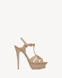 Tribute platform sandals smooth leather