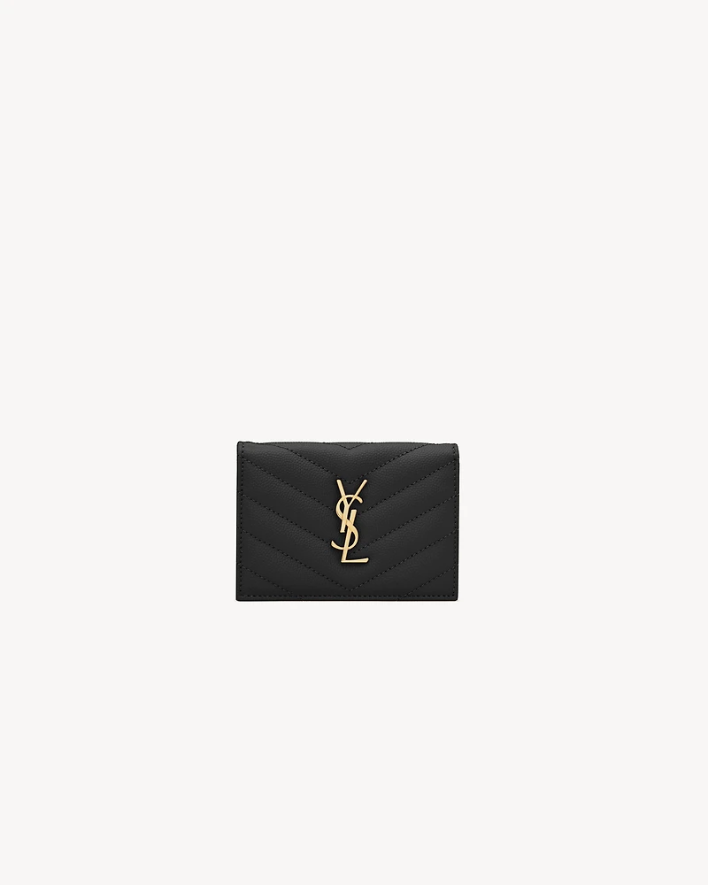 CASSANDRE MATELASSÉ business card case in grain de poudre leather