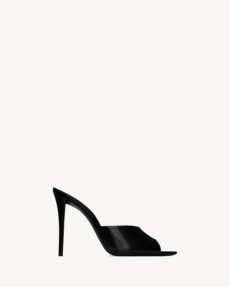 GOLDIE mules glazed leather