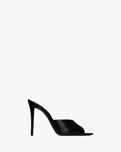 GOLDIE mules glazed leather